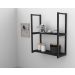 Prateleira com 2 Prateleiras 60 x 20 cm Preto – PIP1-6020