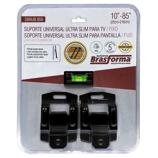Suporte de Parede Fixo Universal para TV Brasforma, de 10  a 85 SBRUB859