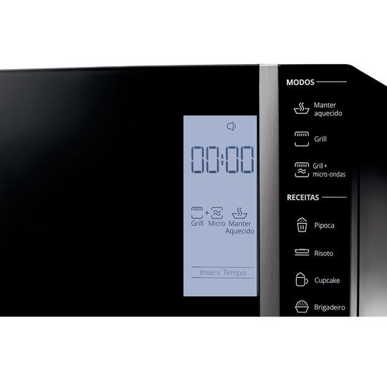 Forno de Micro-ondas Brastemp Espelhado com Grill 32L Preto BMG45A 110V 