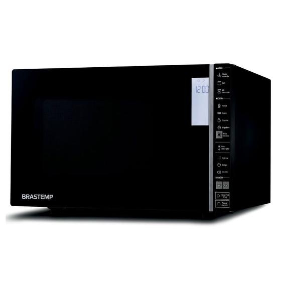 Micro-ondas Brastemp 32L Painel Integrado e Grill Preto 220v