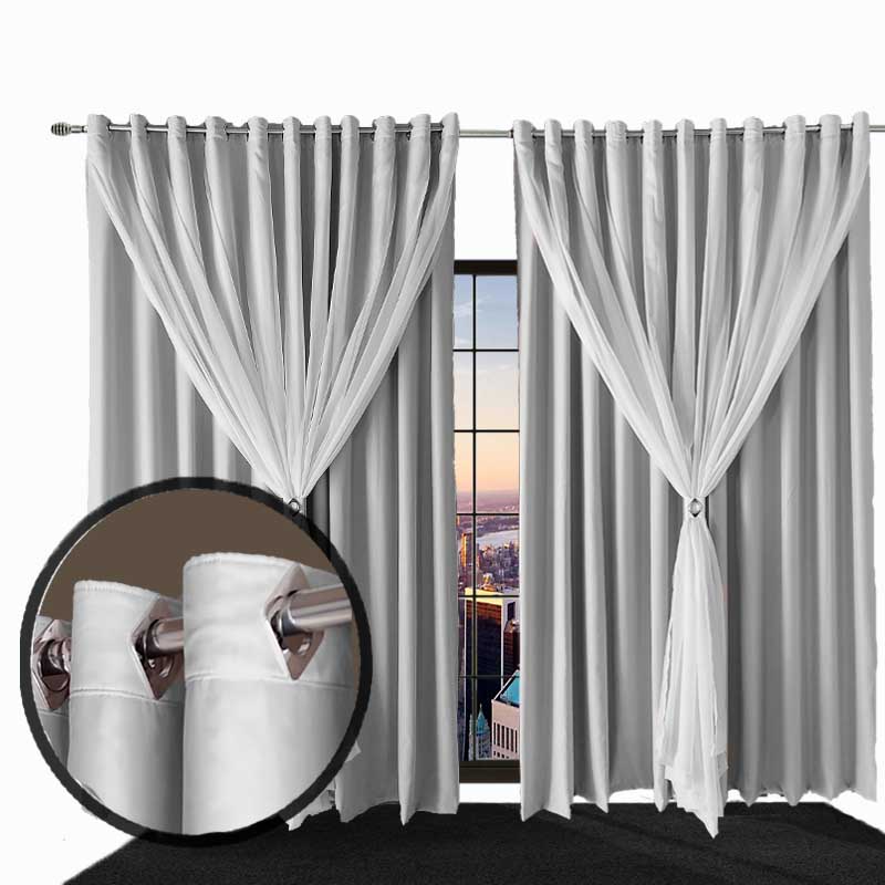 cortina blackout blecaute quarto 7,00x2,80 Ana branco