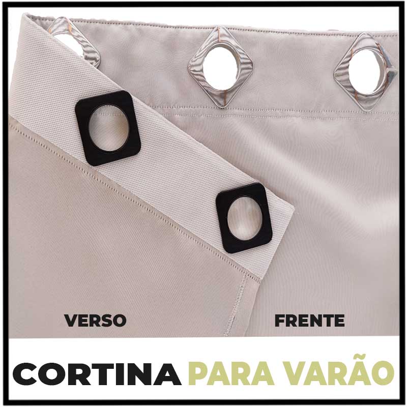 cortina blackout corta luz 7,00 x 2,40 sala Ana voil palha