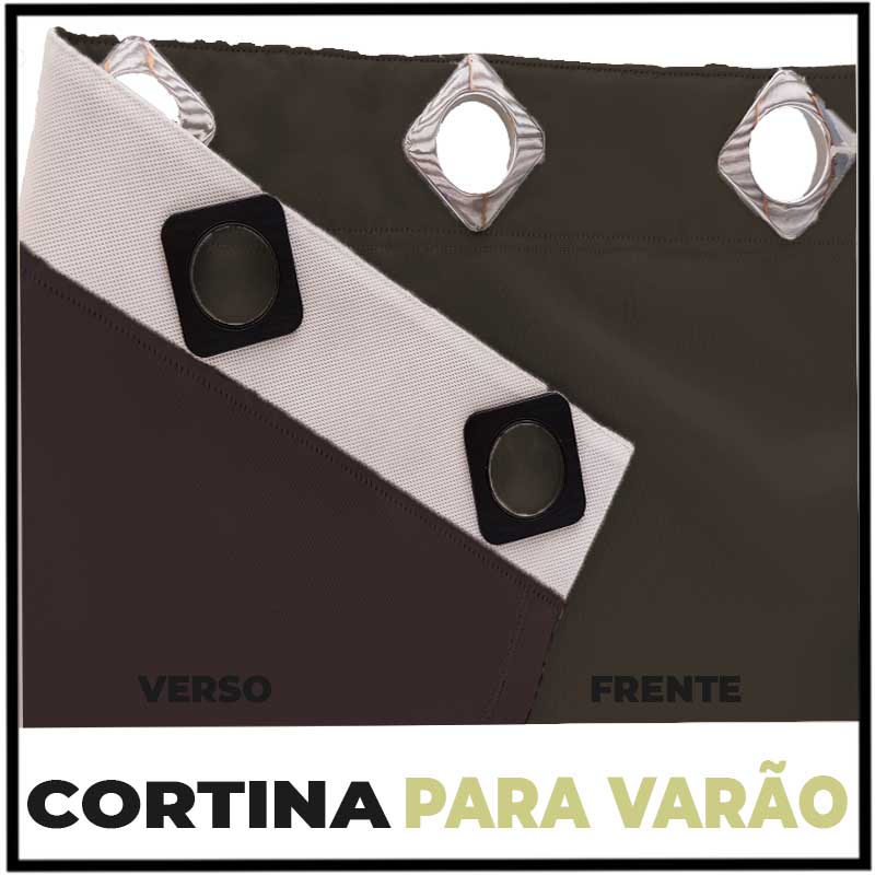 cortina blackout de ilhiois quarto 6,00 x 2,60 Ana marrom