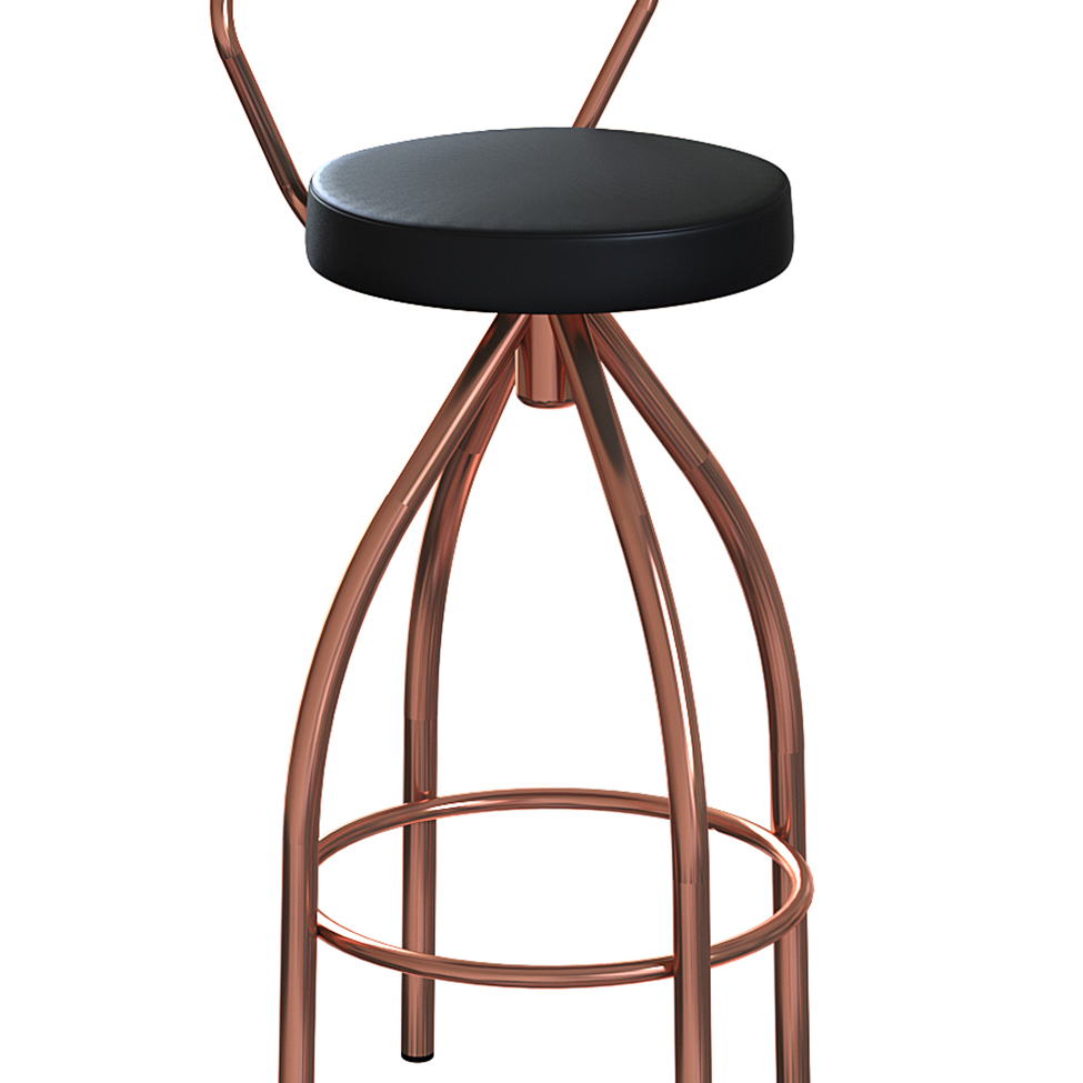 Conjunto com 2 Banquetas Artois Cobre e Preto