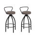Conjunto com 2 Banquetas Artois Preto e Marrom