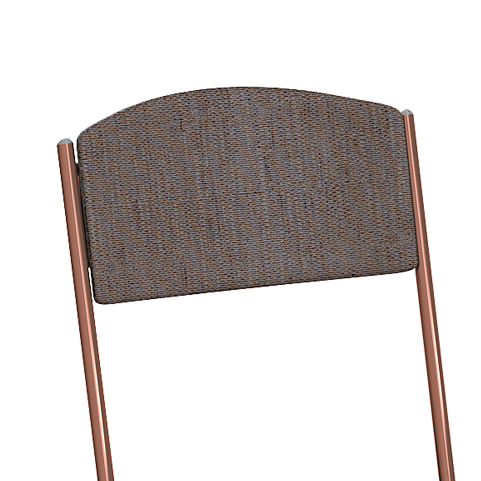 Conjunto com 2 Cadeiras Byron Cinza e Cobre
