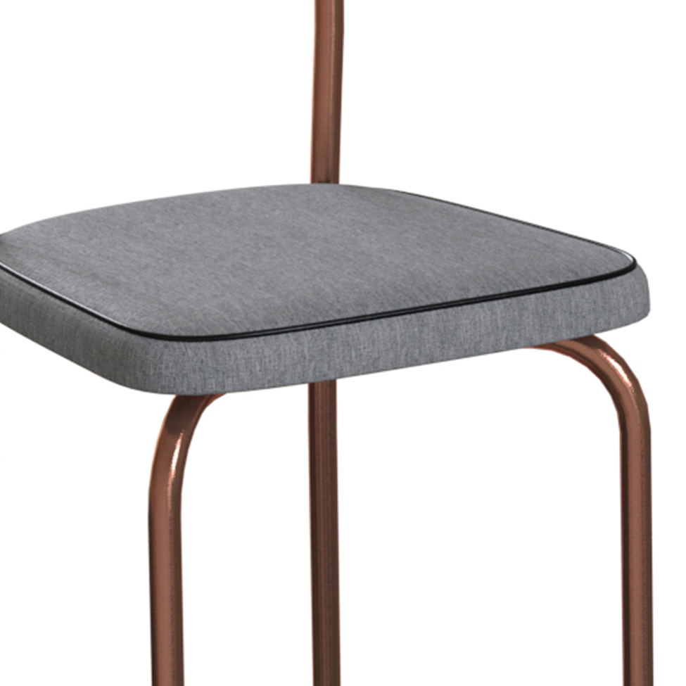Conjunto com 2 Cadeiras Mackay Cinza e Cobre