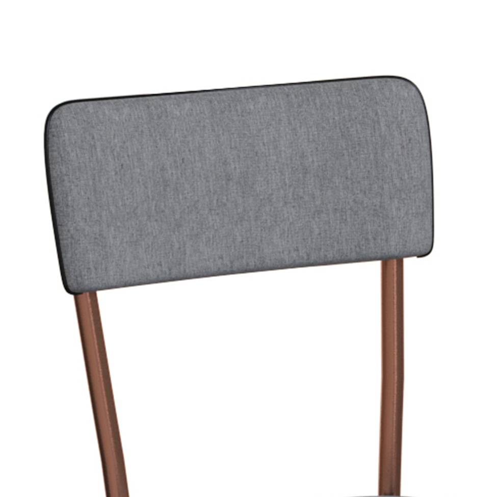 Conjunto com 2 Cadeiras Mackay Cinza e Cobre