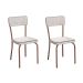 Conjunto com 2 Cadeiras Mackay Palha e Cobre