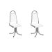 Conjunto com 2 Cadeiras de Cozinha Ashlee Branco e Cromado