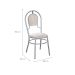Conjunto com 2 Cadeiras de Cozinha River Palha e Cromado