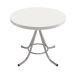 Mesa de Cozinha Redonda Core Branca e Cromada 90 cm