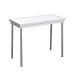 Mesa de Cozinha Retangular Dália Dobrável Branca e Cinza 44 cm