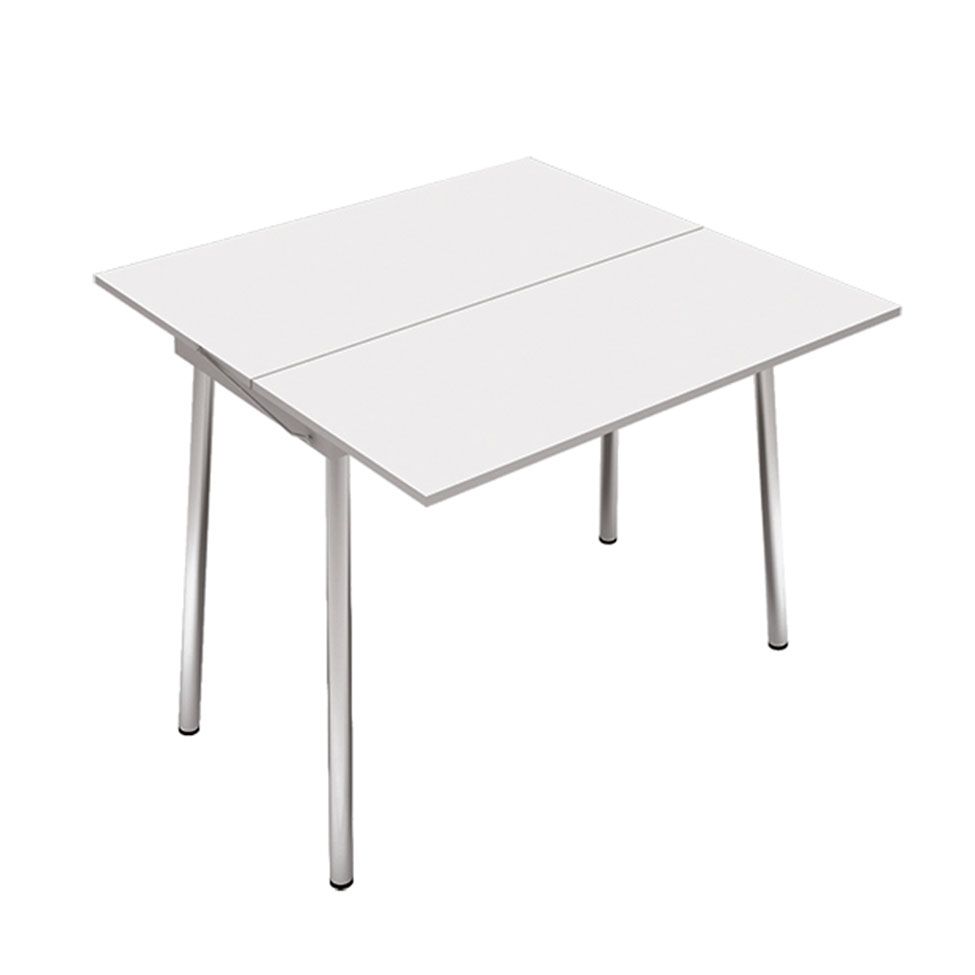 Mesa de Cozinha Retangular Dália Dobrável Branca e Cinza 44 cm