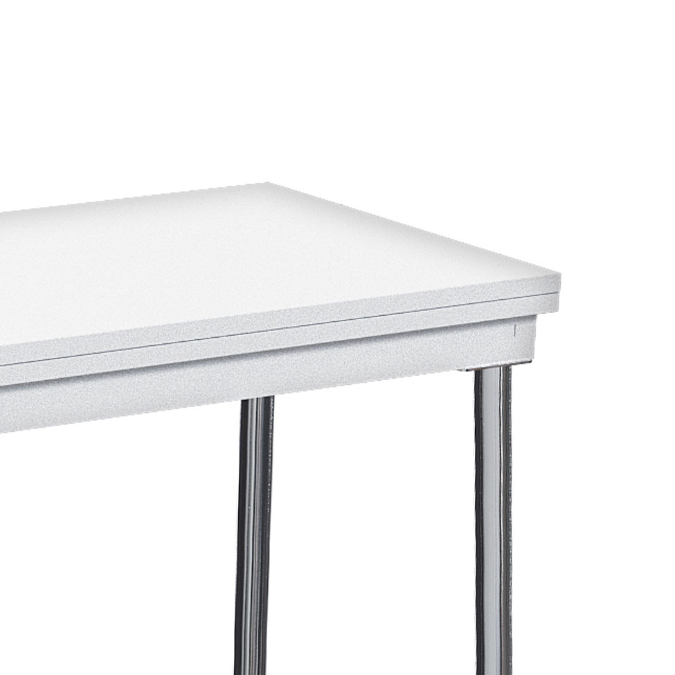 Mesa de Cozinha Retangular Dália Dobrável Branca e Cinza 44 cm