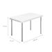 Mesa de Cozinha Retangular Pop Branca e Cromada 75 cm