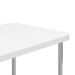 Mesa de Cozinha Retangular Pop Branca e Cromada 75 cm