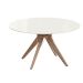 Mesa de Jantar Redonda Spacy Off White e Freijó 120 cm