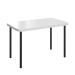 Mesa de Jantar Retangular Memphis Branca e Preta 120 cm