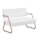 Poltrona 2 Lugares Luara Cobre e Branca 112 cm