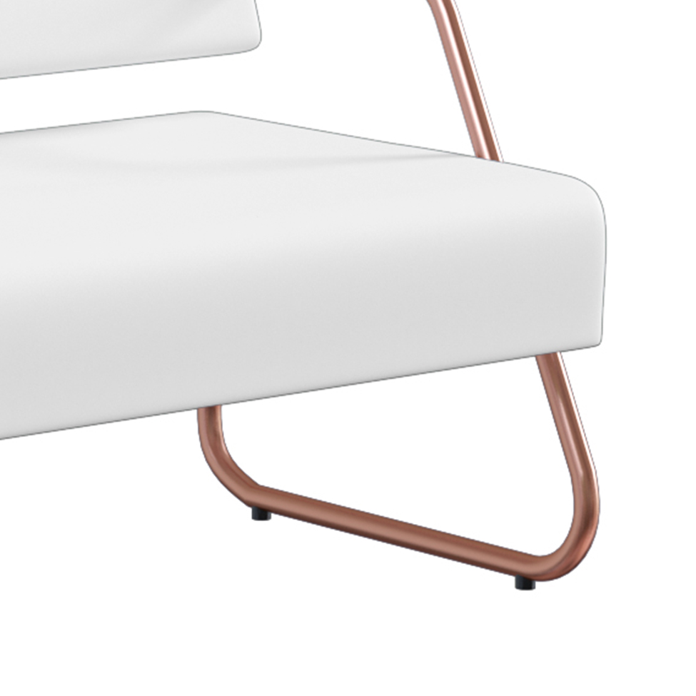 Poltrona 2 Lugares Luara Cobre e Branca 112 cm