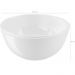 6 Saladeiras Prato de Salada Pote Redondo Melamina Branca 2,2L
