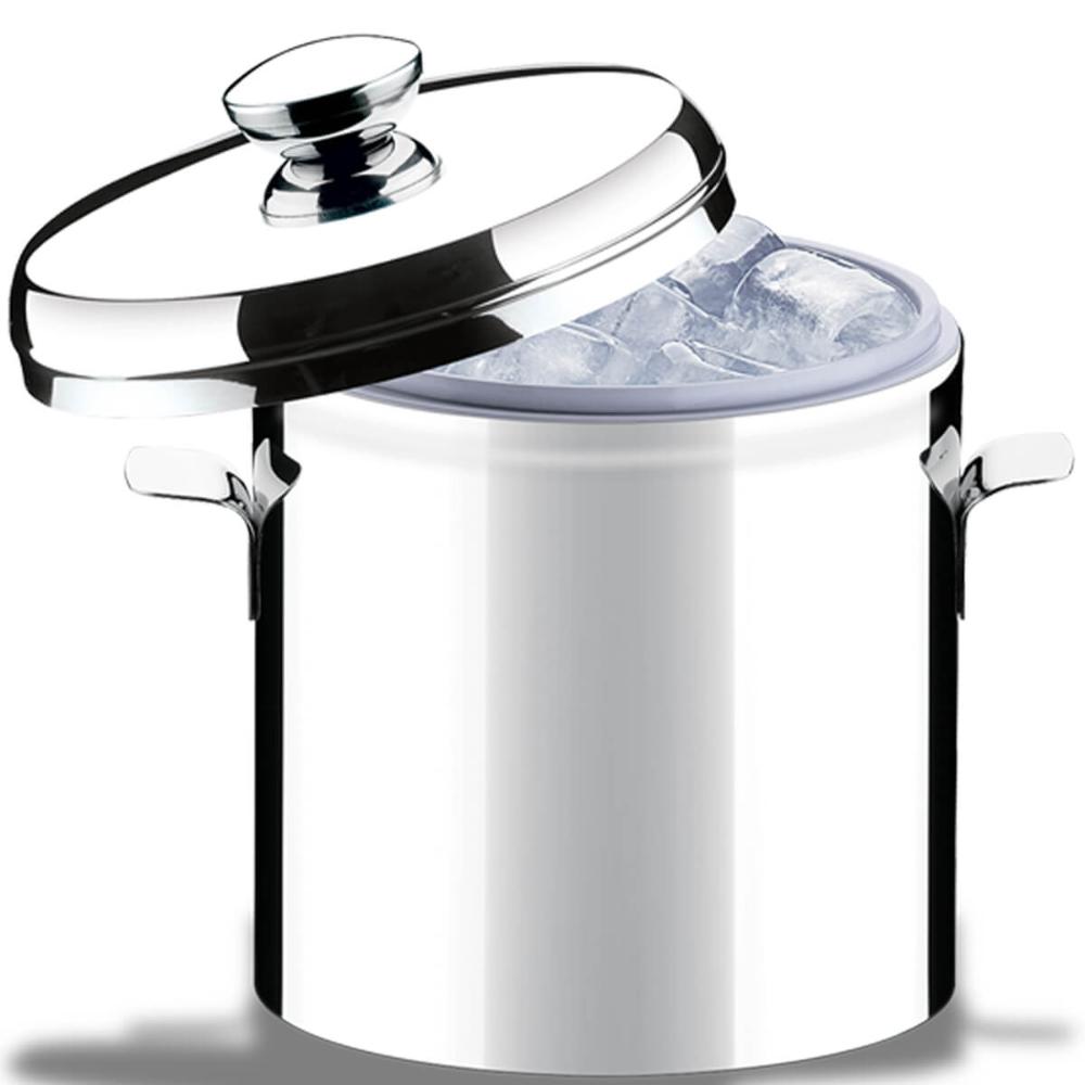 Balde Térmico para Gelo Com Tampa Brinox 1,5 Litros Inox