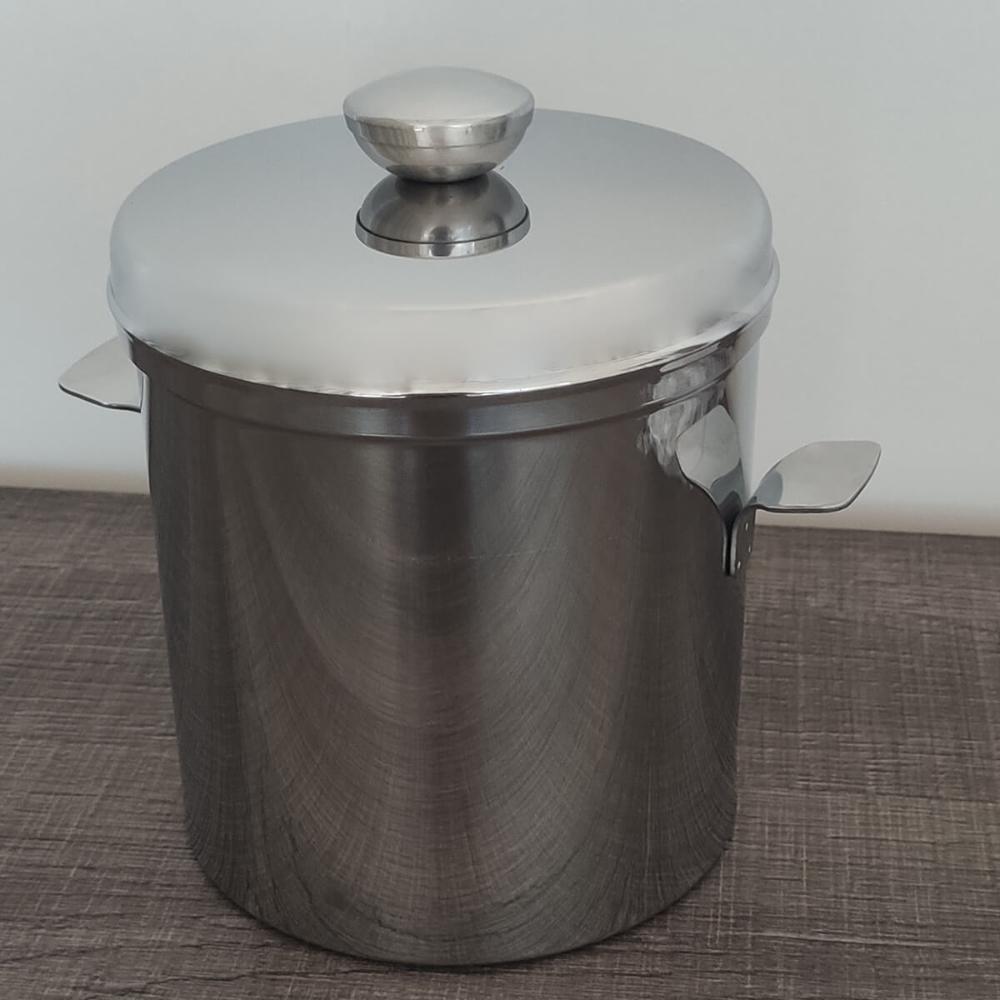 Balde Térmico para Gelo Com Tampa Brinox 1,5 Litros Inox