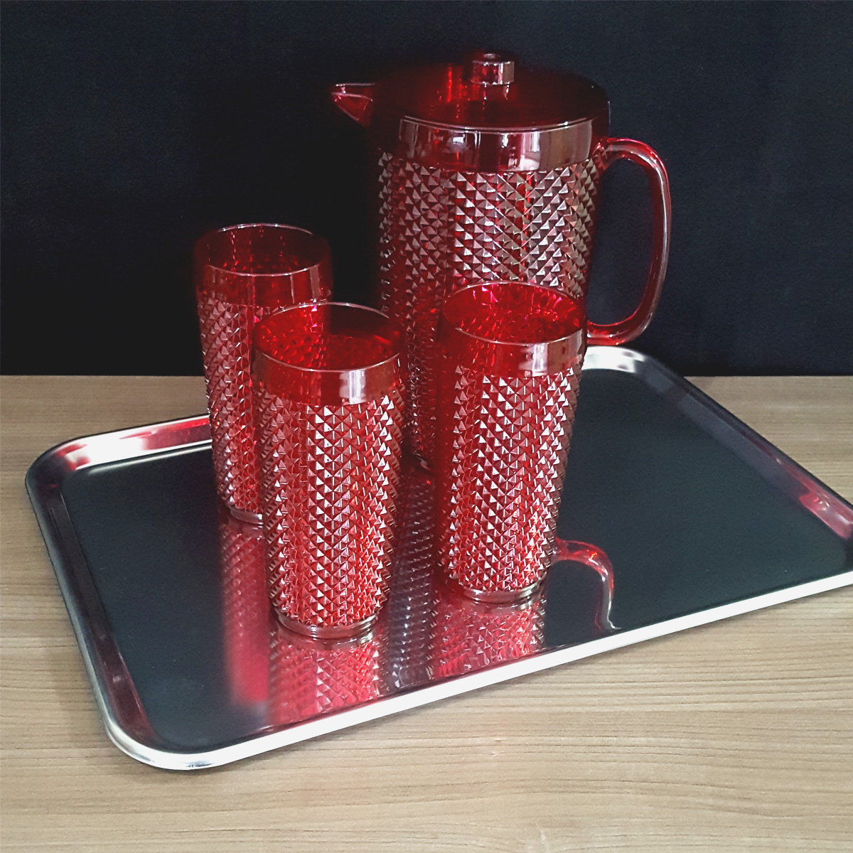 Bandeja Retangular De Aço Inox 48cm Para Servir Brinox