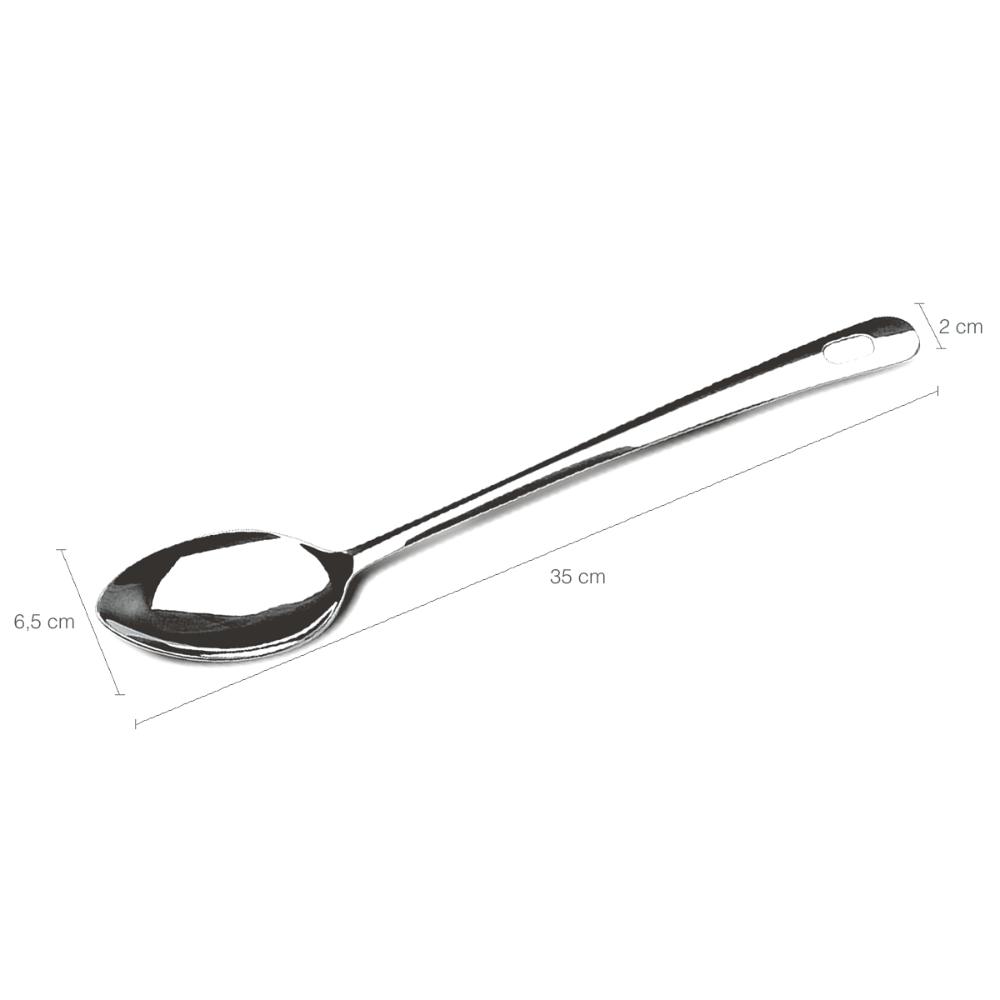 Colher Para Arroz De Inox Colher Grande Lisa 35cm Brinox Suprema Utensílio de Cozinha