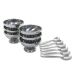 Conjunto Potes Para Sorvete Sobremesa Inox 12 Peças Jornata