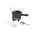 Conjunto para Fondue 10 Peças Petiscos Cinza