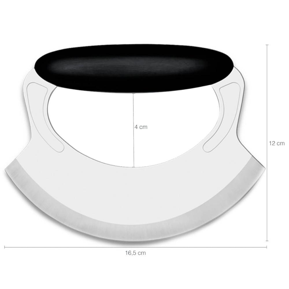Cortador De Pizza Brinox Inox Precision Plus para Temperos Legumes 16,5cm Preto