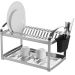 Escorredor Louças 16 Pratos Aço Inox Com Porta Talheres