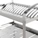 Escorredor Louças 16 Pratos Aço Inox Com Porta Talheres