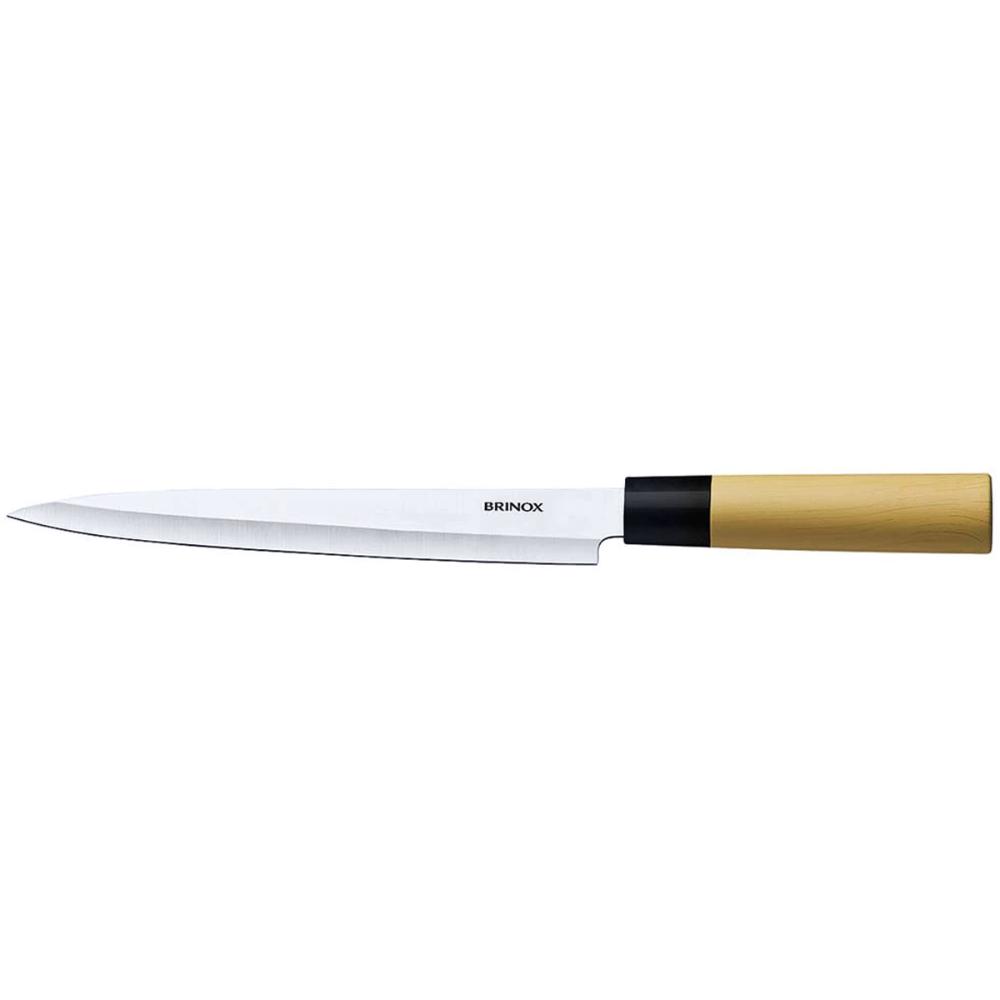 Faca para Sushi e Sashimi 8" Brinox com Lâmina em Aço Inox e