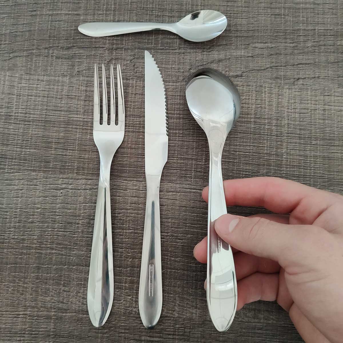 Faqueiro 24 Peças Jogo de Talheres Faca Garfo Colher Colherinha Aço Inox Brinox 6 Pessoas