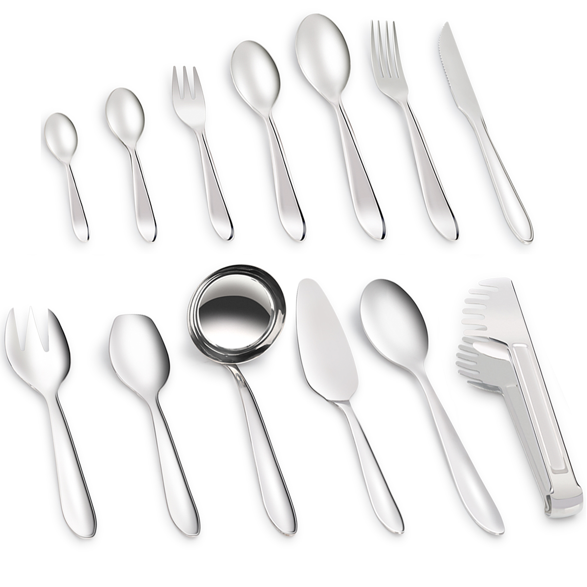 Faqueiro 90 Peças Conjunto de Talher Inox Faca Garfos Concha