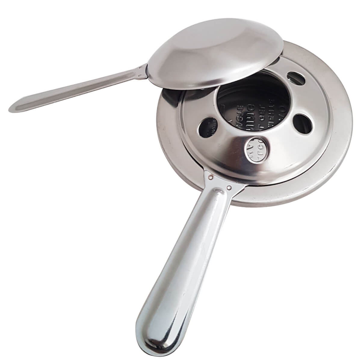 Fogareiro Grande Abafador Plátanos Inox Queimador Rechaud