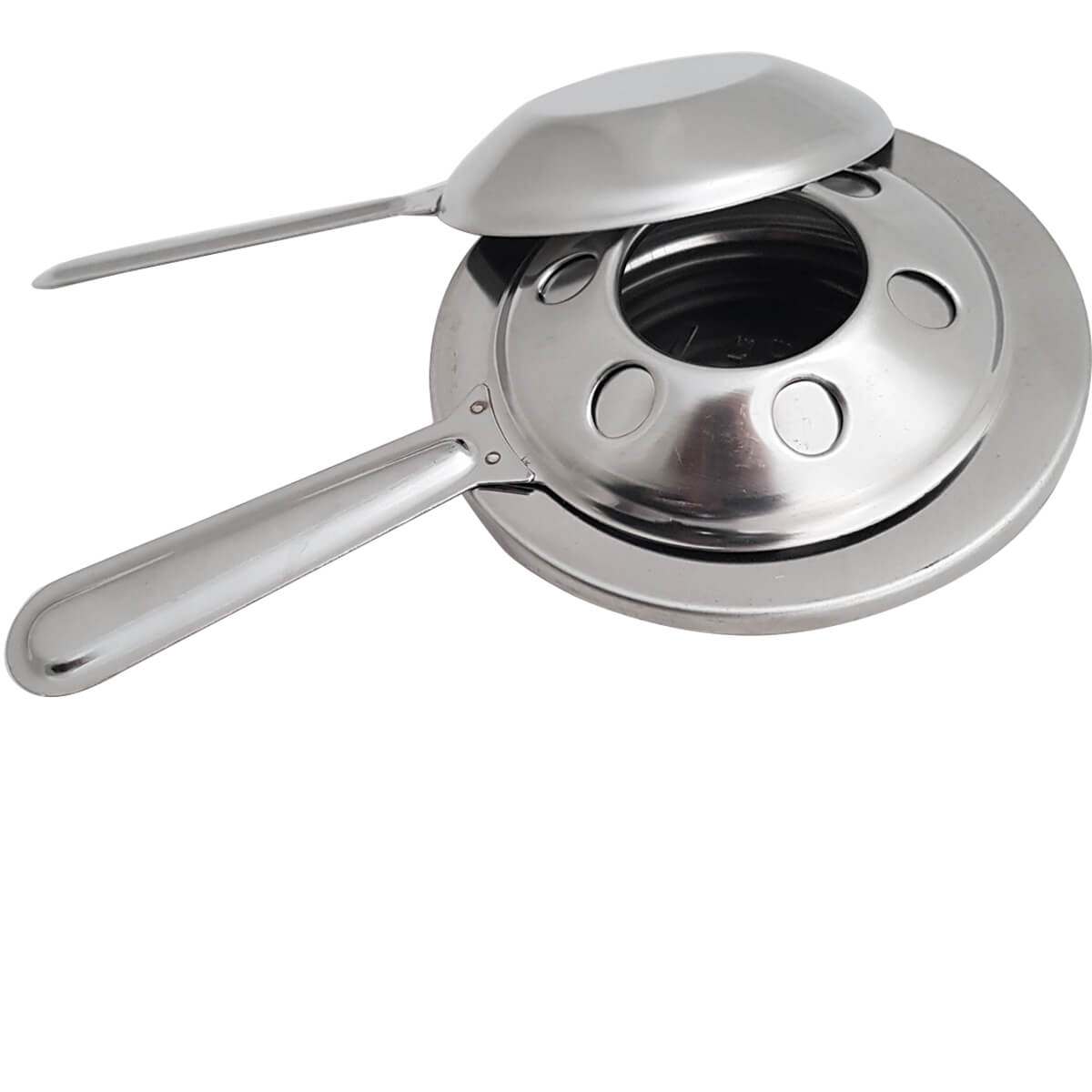 Fogareiro Grande Abafador Plátanos Inox Queimador Rechaud