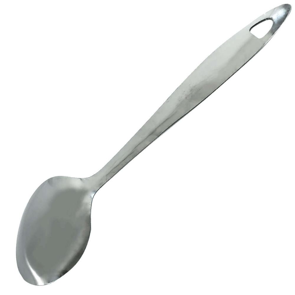 Kit 12 Colheres para Servir Arroz Molhos 24,5cm para Restaurantes Buffets Hotéis Aço Inox Brinox