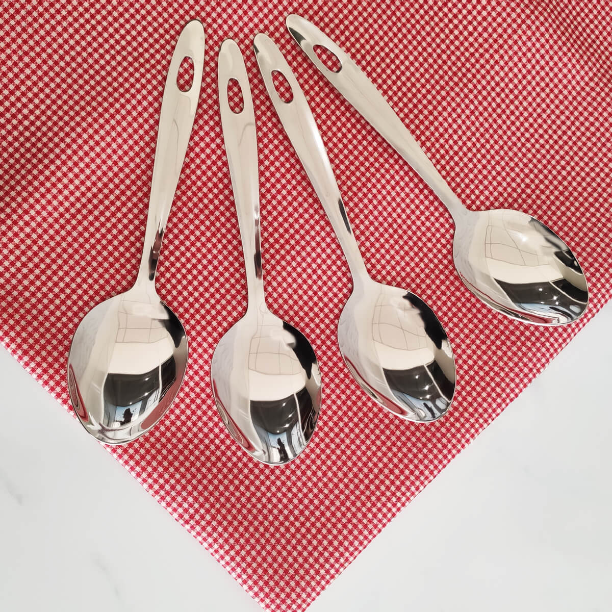 Kit 4 Colheres de Inox Para Arroz Servir Pegar Colher De Cozinha Brinox