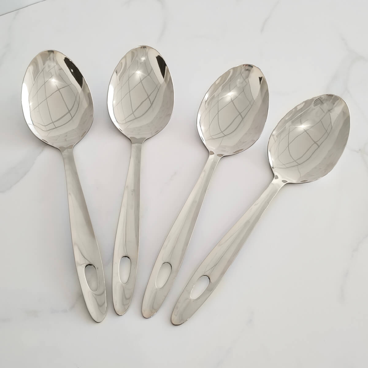 Kit 4 Colheres de Inox Para Arroz Servir Pegar Colher De Cozinha Brinox