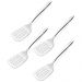 Kit 4 Espátulas de Inox Para Cozinha Espátula Perfurada Culinária Brinox