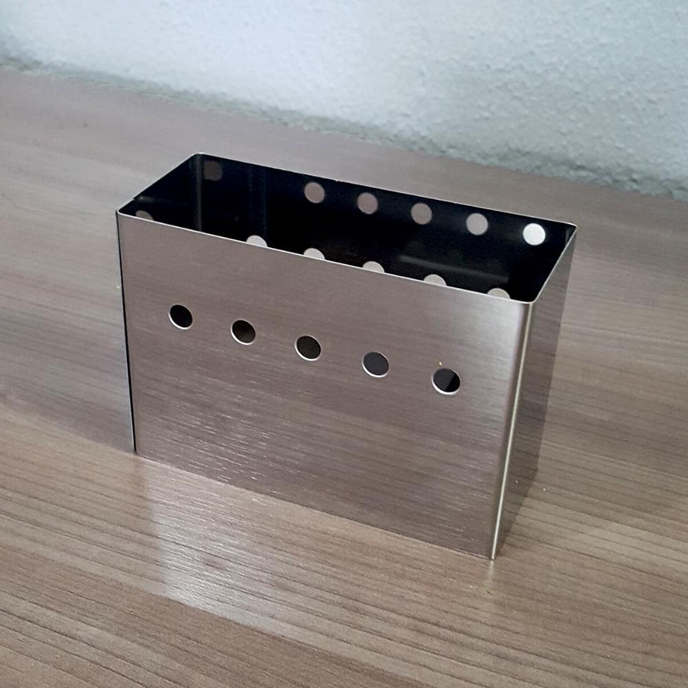 Kit 4 Porta Guardanapos de Inox para Lanchonetes Confeitarias Restaurantes Mesa Parma Brinox