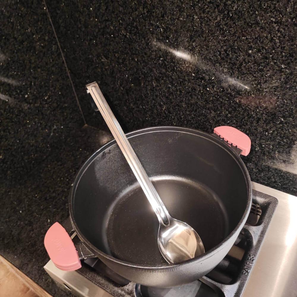 Kit 6 Colher de Servir Arroz Cozinha Industrial Restaurante Grande Aço Inox