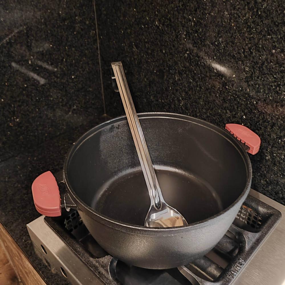 Kit 6 Colher de Servir Arroz Cozinha Industrial Restaurante Grande Aço Inox