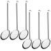 Kit 6 Escumadeiras Fritura Grande Cozinha Industrial Pastel Espumadeira Aço Inox