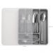 Kit Faqueiro Aço Inox 32 Peças Itaparica e Organizador de Ta