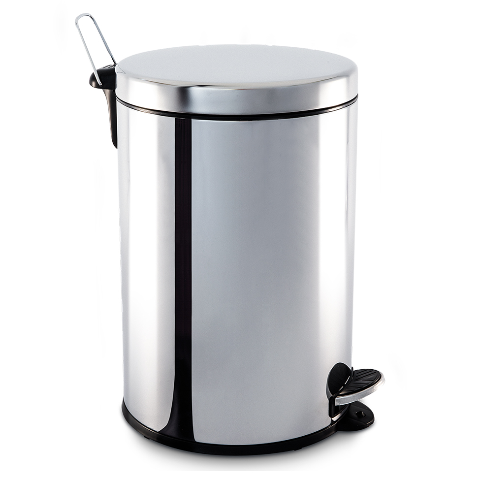 Lixeira Decorline com Pedal Prateada 20 L